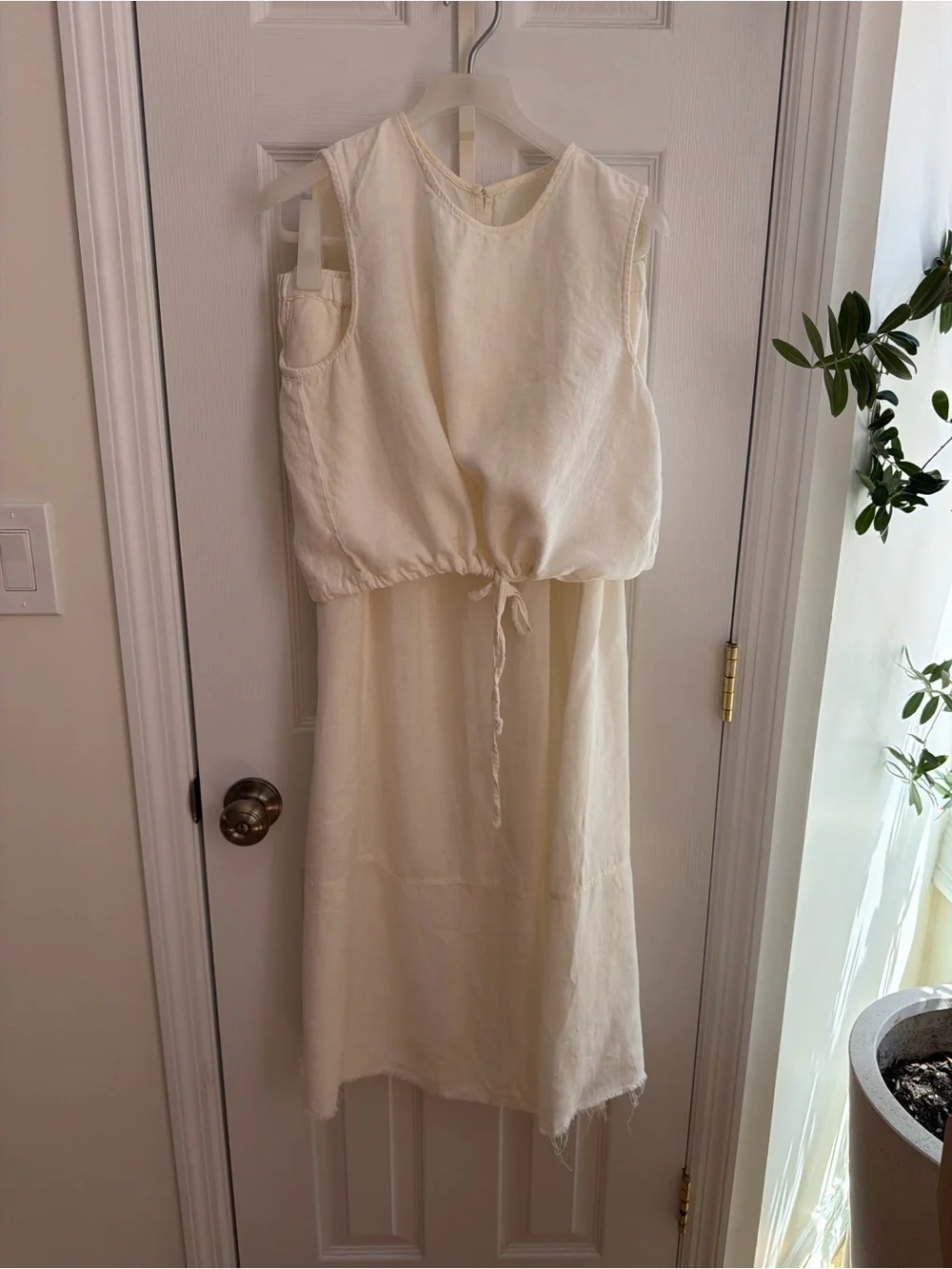 White Linen Set Zara Skirt And Top Size M